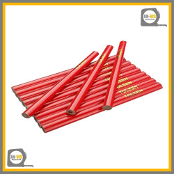 Ołówek stolarski czerwony/czar.180mm 12szt. Tolsen